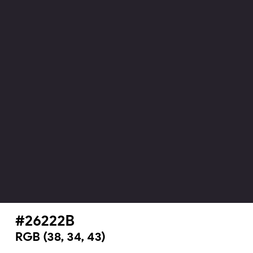 Raisin Black (Hex code: 26222B) Thumbnail