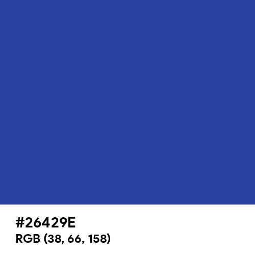Dark Cornflower Blue (Hex code: 26429E) Thumbnail
