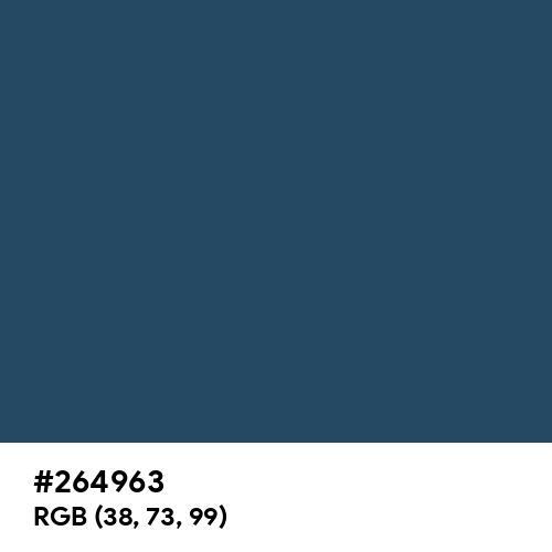 French Blue (RAL Design) (Hex code: 264963) Thumbnail