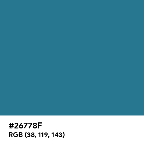 Teal Blue (Hex code: 26778F) Thumbnail