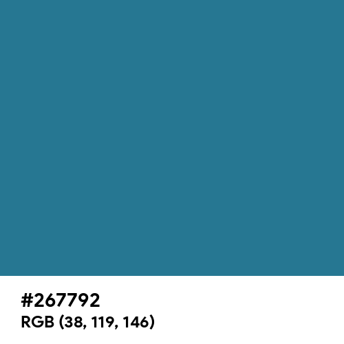 Teal Blue (Hex code: 267792) Thumbnail