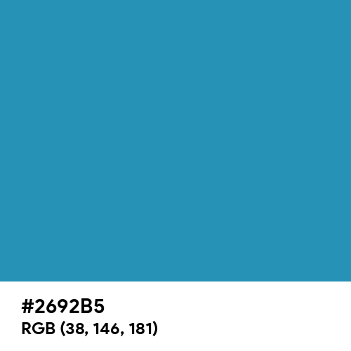 Cyan Cornflower Blue (Hex code: 2692B5) Thumbnail