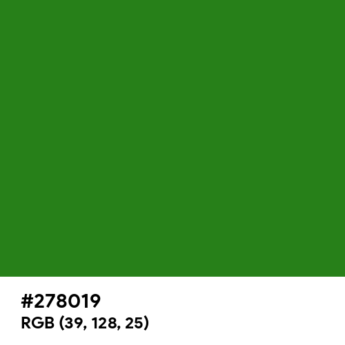 Forest Green (Web) (Hex code: 278019) Thumbnail