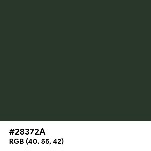 Midnight Green (Hex code: 28372A) Thumbnail
