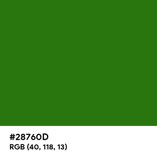 Metallic Green (Hex code: 28760D) Thumbnail