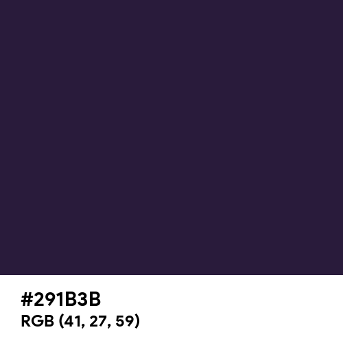 Dark Purple (Hex code: 291B3B) Thumbnail