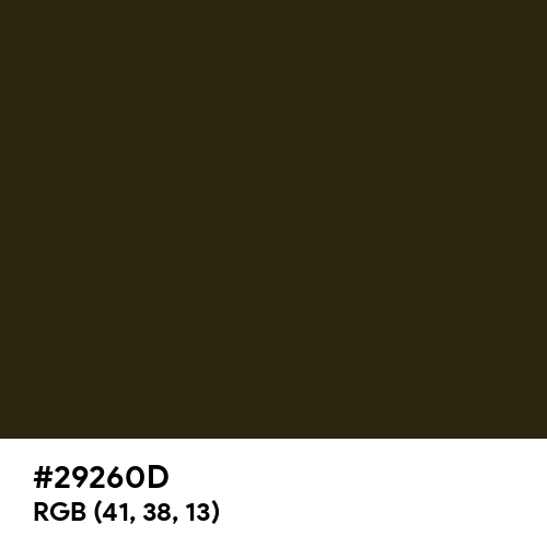 Zinnwaldite Brown (Hex code: 29260D) Thumbnail