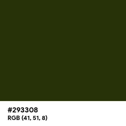 Pullman Green (Hex code: 293308) Thumbnail
