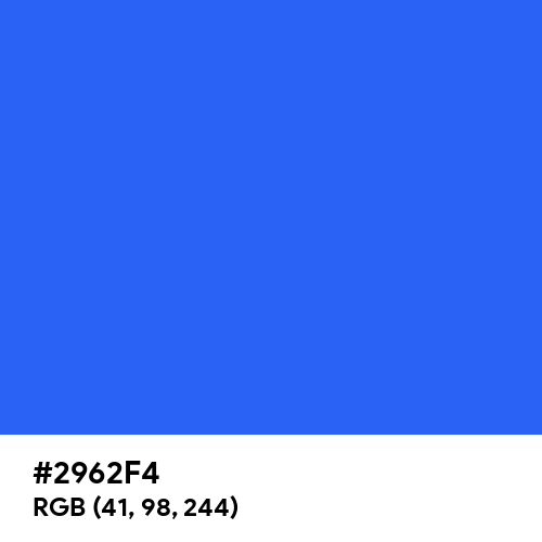 Blue (Crayola) (Hex code: 2962F4) Thumbnail