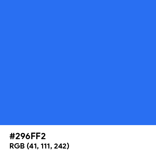 Blue (Crayola) (Hex code: 296FF2) Thumbnail