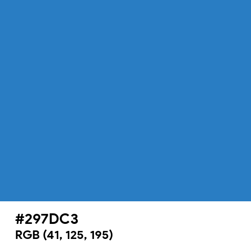Celtic Blue (Hex code: 297DC3) Thumbnail