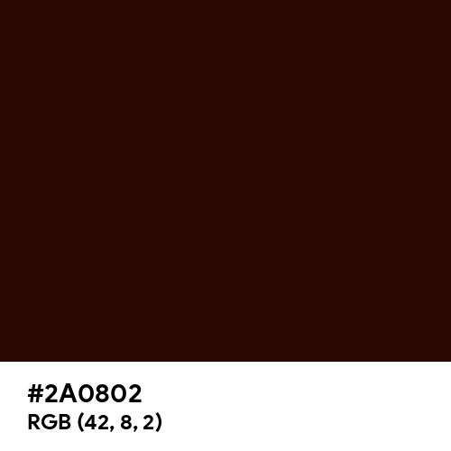 Root Beer (Hex code: 2A0802) Thumbnail