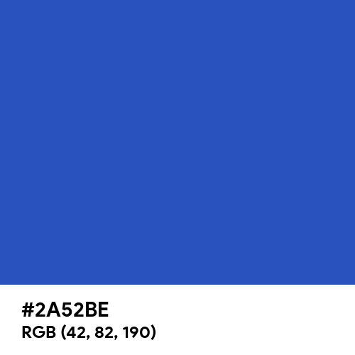 Cerulean Blue (Hex code: 2A52BE) Thumbnail