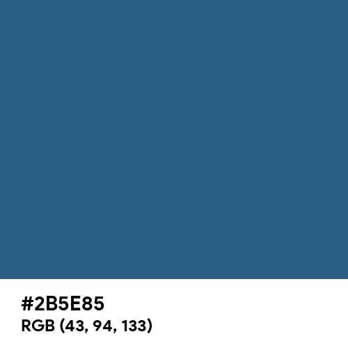 B'dazzled Blue (Hex code: 2B5E85) Thumbnail