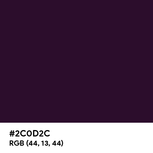 Dark Purple (Hex code: 2C0D2C) Thumbnail