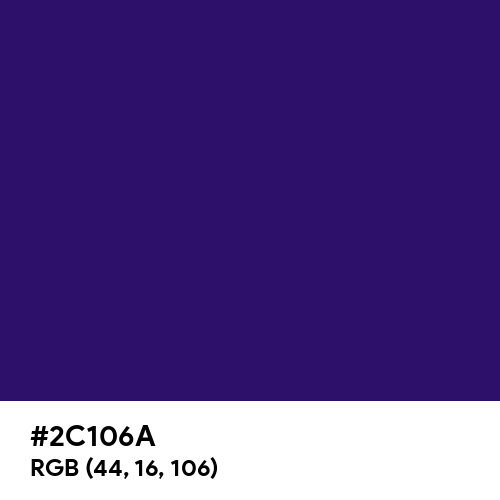 Purple Indigo (Hex code: 2C106A) Thumbnail