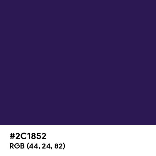 Russian Violet (Hex code: 2C1852) Thumbnail
