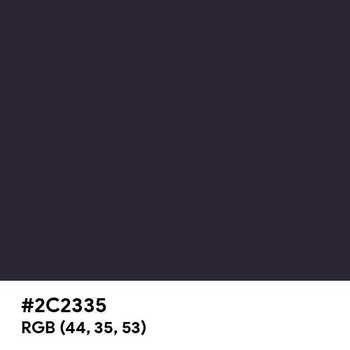Dark Purple (Hex code: 2C2335) Thumbnail