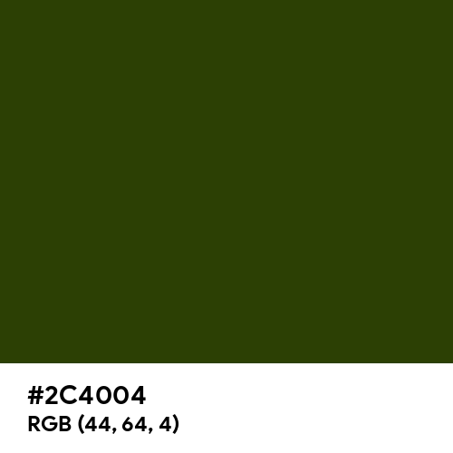Pullman Green (Hex code: 2C4004) Thumbnail