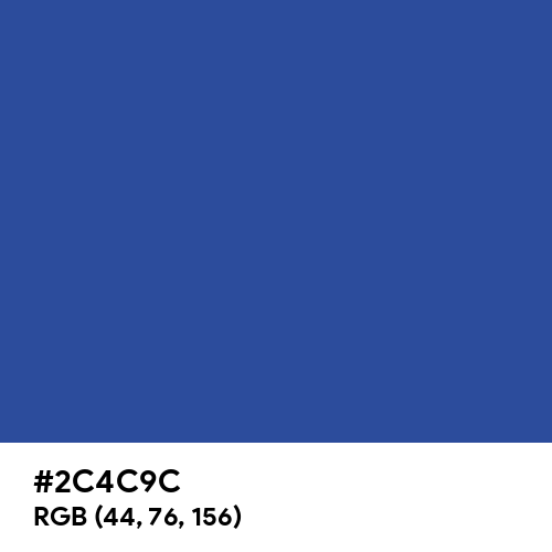 Premium Blue (Hex code: 2C4C9C) Thumbnail