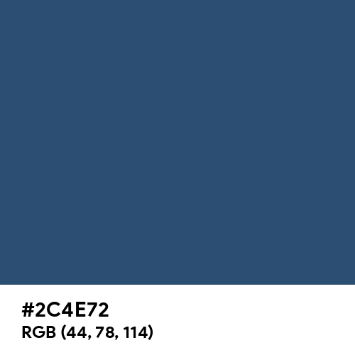 Retro Blue (Hex code: 2C4E72) Thumbnail