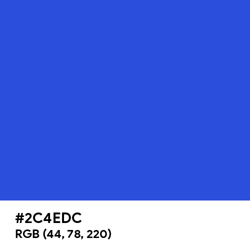 Palatinate Blue (Hex code: 2C4EDC) Thumbnail