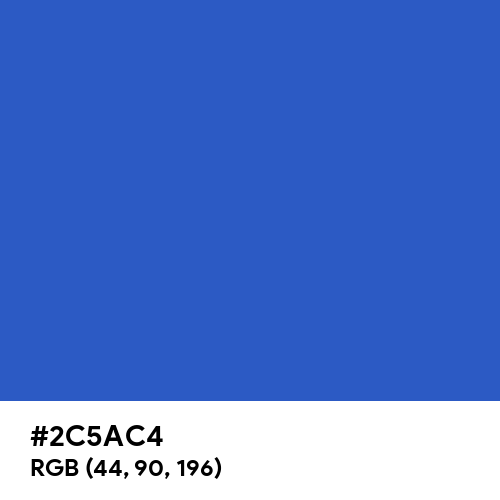 Cerulean Blue (Hex code: 2C5AC4) Thumbnail
