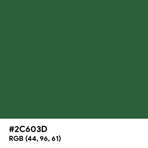 Deep Moss Green (Hex code: 2C603D) Thumbnail