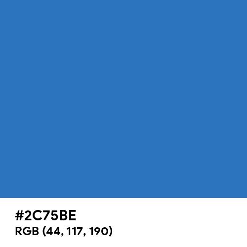 Celtic Blue (Hex code: 2C75BE) Thumbnail