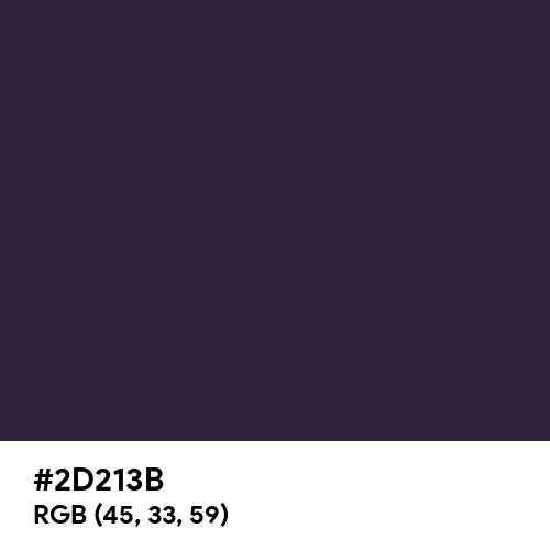 Dark Purple (Hex code: 2D213B) Thumbnail