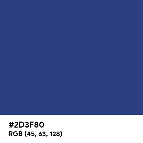 Dark Cornflower Blue (Hex code: 2D3F80) Thumbnail