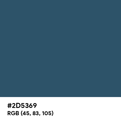 Police Blue (Hex code: 2D5369) Thumbnail