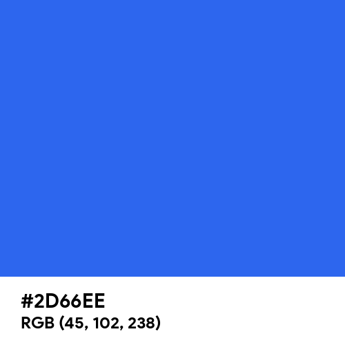 Ultramarine Blue (Hex code: 2D66EE) Thumbnail