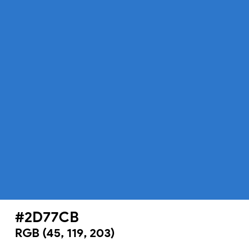 Celtic Blue (Hex code: 2D77CB) Thumbnail