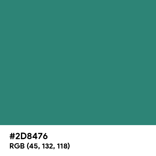Celadon Green (Hex code: 2D8476) Thumbnail