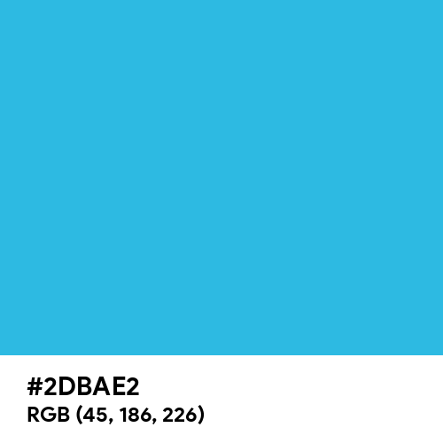 Battery Charged Blue (Hex code: 2DBAE2) Thumbnail