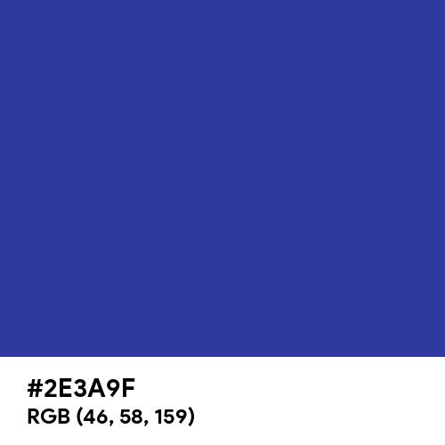 Blue (Pigment) (Hex code: 2E3A9F) Thumbnail