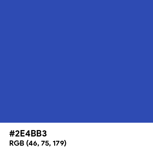 Violet-Blue (Hex code: 2E4BB3) Thumbnail