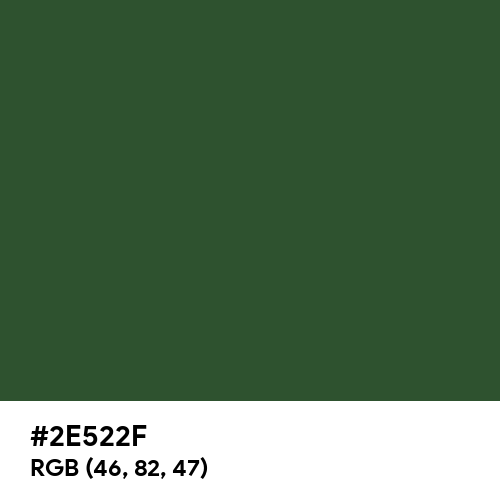 Mughal Green (Hex code: 2E522F) Thumbnail