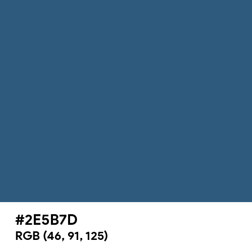 Metallic Blue (Hex code: 2E5B7D) Thumbnail