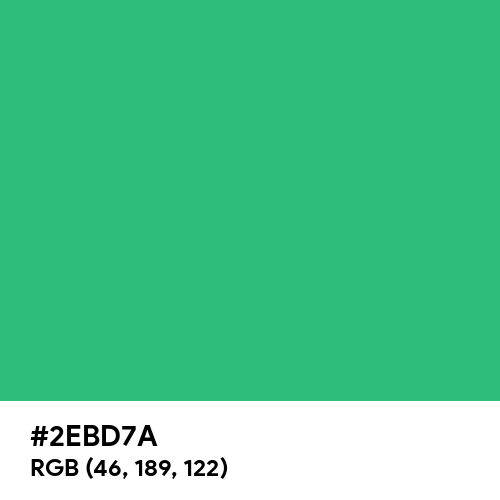 Medium Sea Green (Hex code: 2EBD7A) Thumbnail