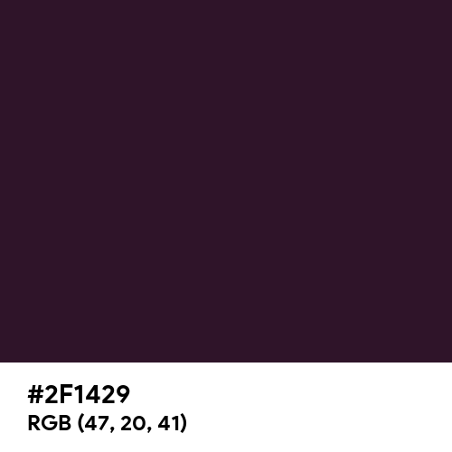 Dark Purple (Hex code: 2F1429) Thumbnail