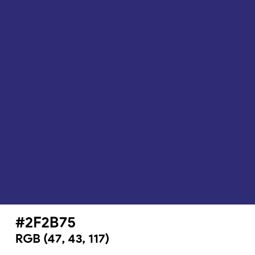 St. Patrick's Blue (Hex code: 2F2B75) Thumbnail