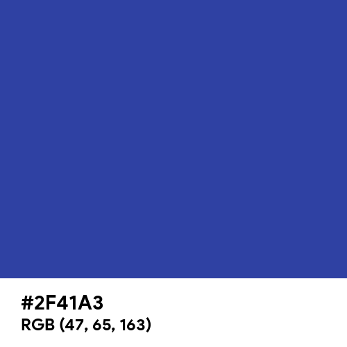 Blue (Pigment) (Hex code: 2F41A3) Thumbnail