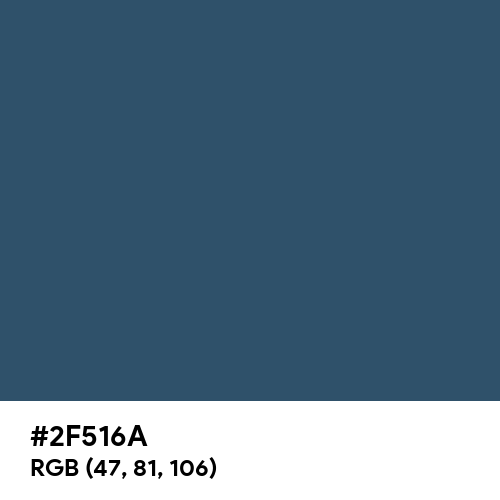Police Blue (Hex code: 2F516A) Thumbnail