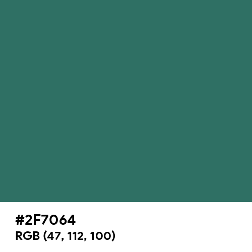 Myrtle Green (Hex code: 2F7064) Thumbnail