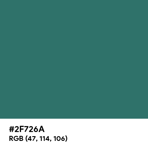 Myrtle Green (Hex code: 2F726A) Thumbnail