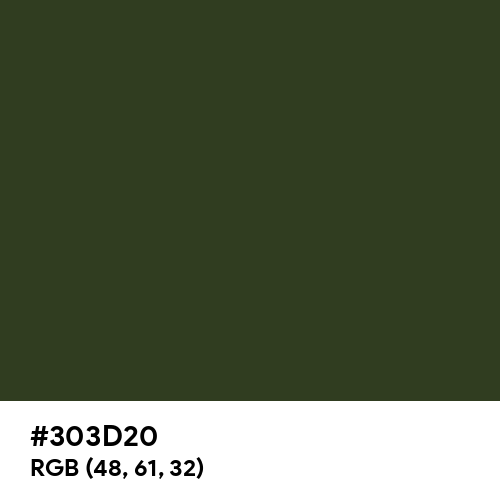 Olive Drab #7 (Hex code: 303D20) Thumbnail