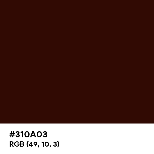 Root Beer (Hex code: 310A03) Thumbnail