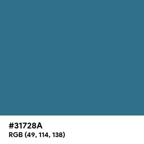 Teal Blue (Hex code: 31728A) Thumbnail